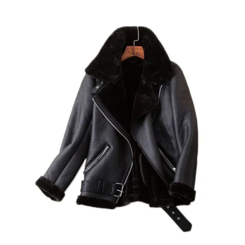 Jaqueta Feminina de Couro Legitimo - Velvet + Brinde Exclusivo