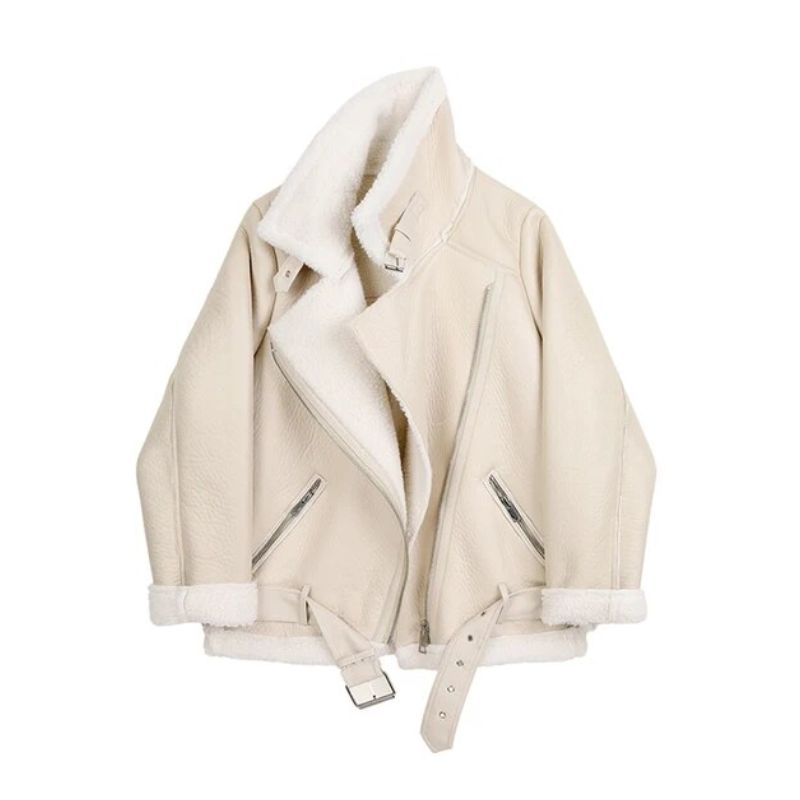 Jaqueta Feminina de Couro Legitimo - Velvet + Brinde Exclusivo