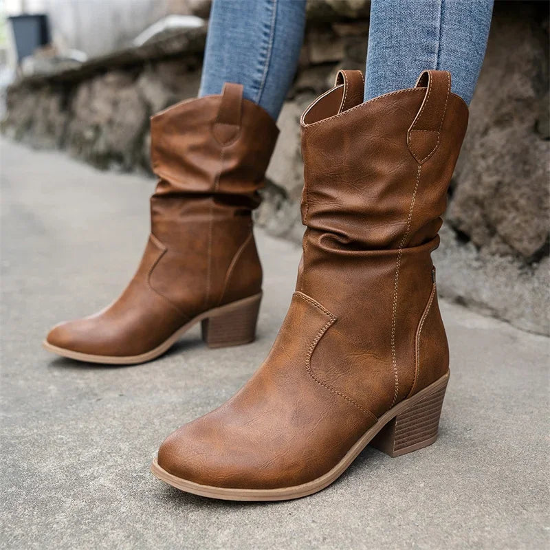 Bota Feminina de Inverno em Couro - Arctic