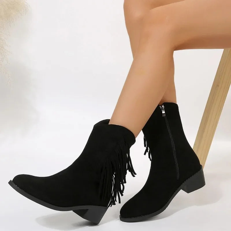 Bota Feminina de Inverno em Couro - Jasmine