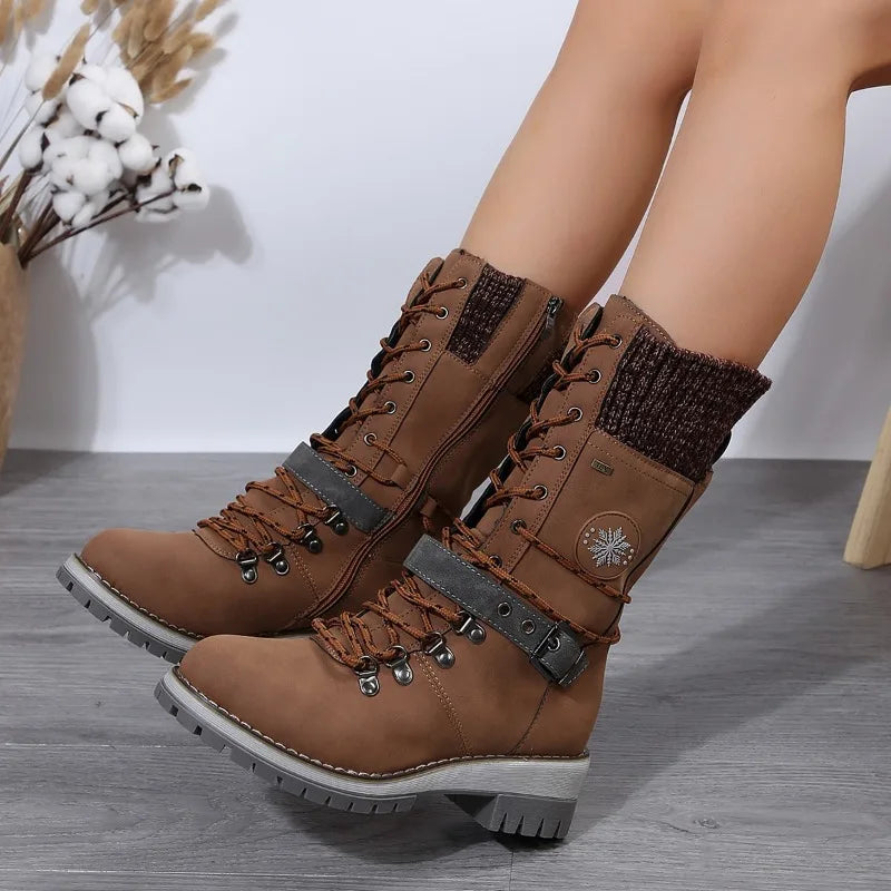 Bota Feminina de Inverno em Couro - Renata