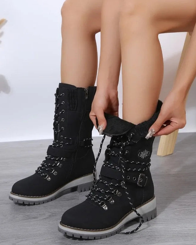 Bota Feminina de Inverno em Couro - Renata