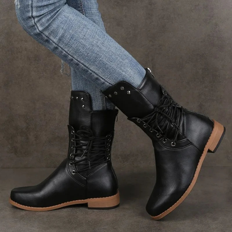 Bota Feminina de Inverno em Couro - Tundra