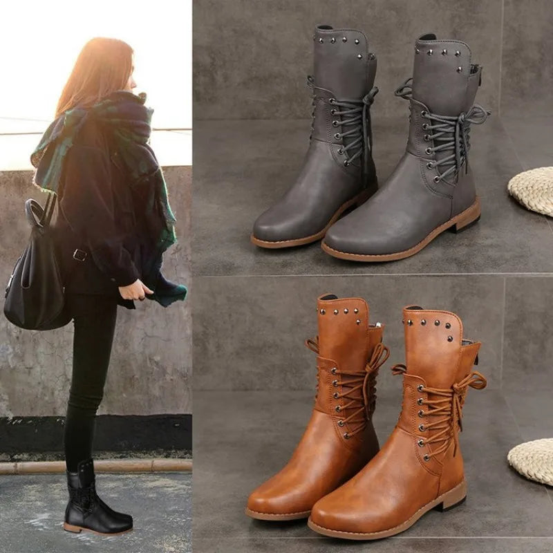 Bota Feminina de Inverno em Couro - Tundra