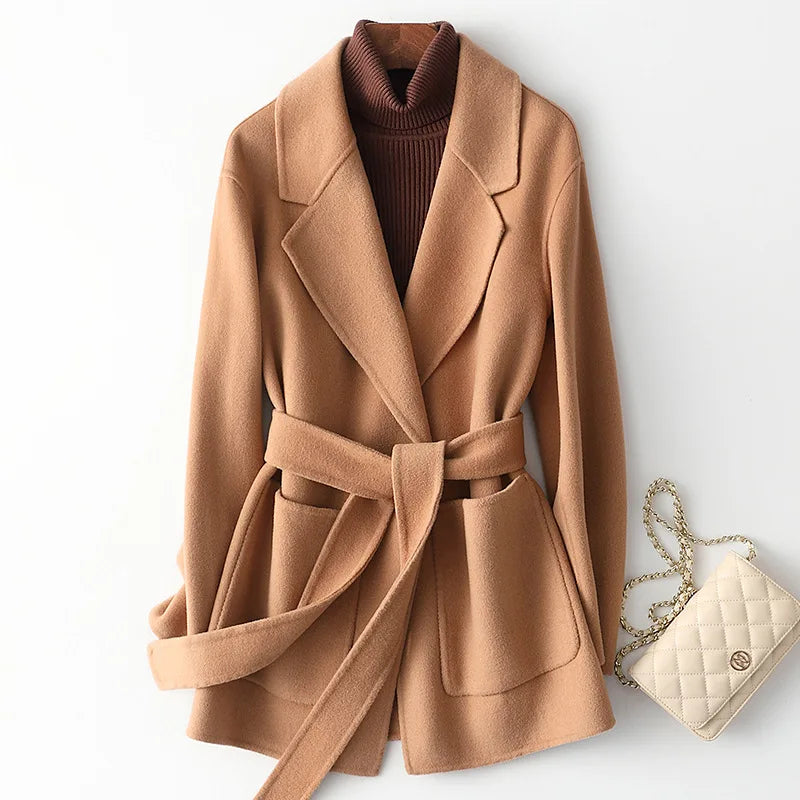 Casaco Feminino em Lã Forrado Sobretudo - Ophelia