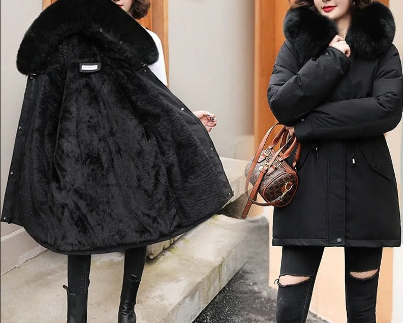 Casaco Feminino Forrado e Aveludado para o Inverno – Stella