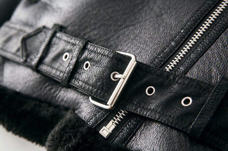 Jaqueta Forrada Feminina Couro Elegante - Lorena