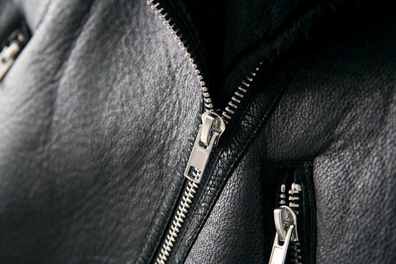 Jaqueta Forrada Feminina Couro Elegante - Lorena