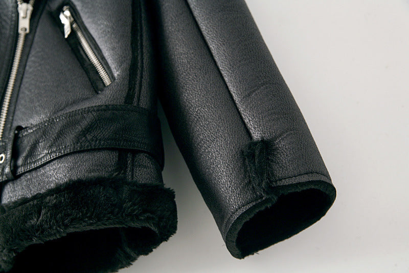 Jaqueta Forrada Feminina Couro Elegante - Lorena