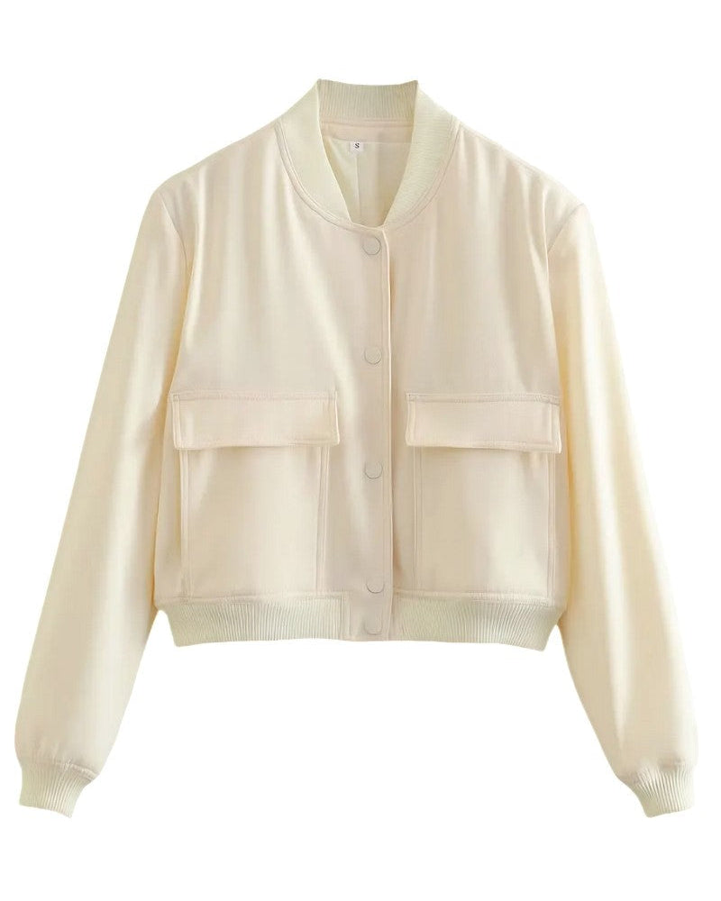 Jaqueta Feminina de Couro Bomber Basic - Natalia