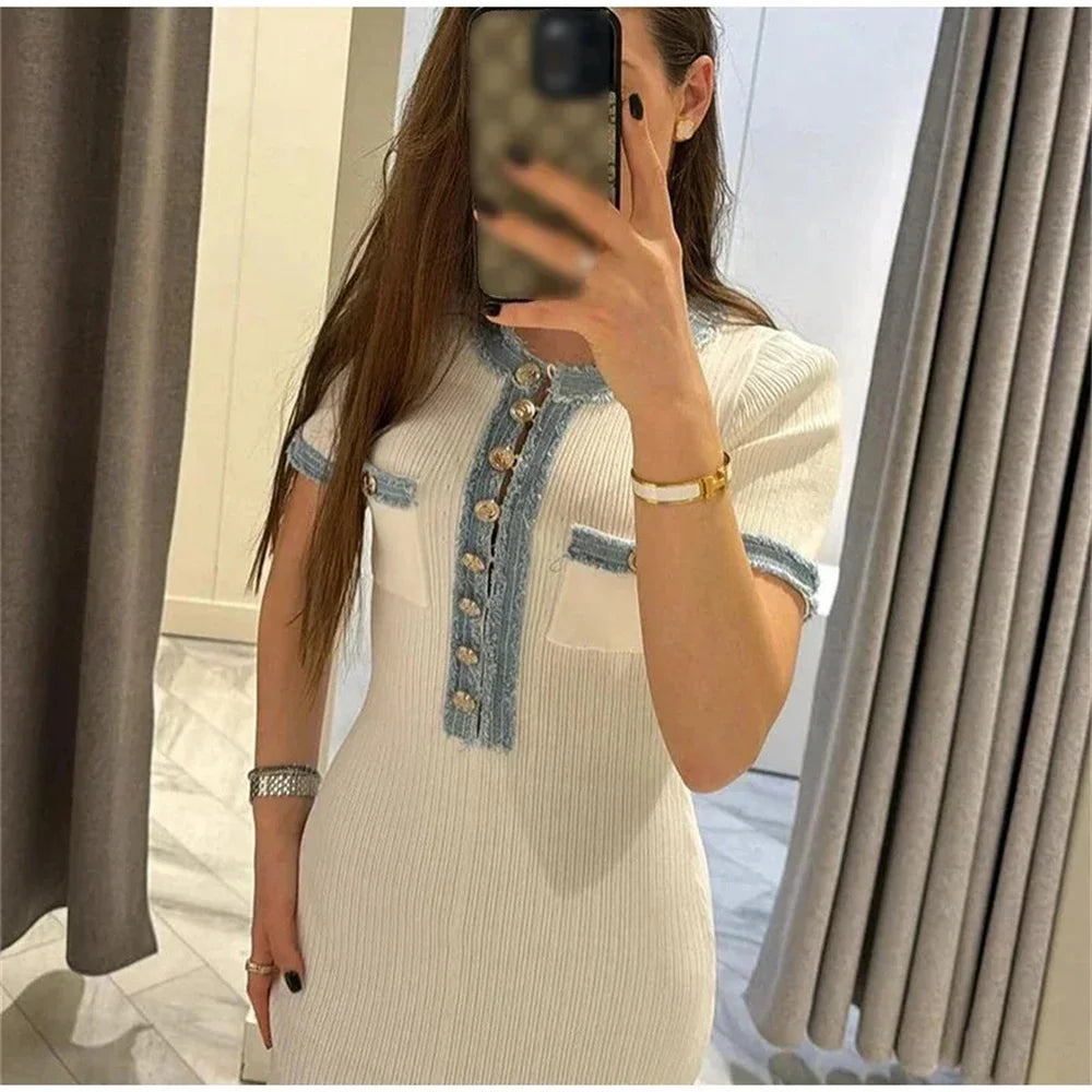 Vestido Longo Casual com Gola - Saphira