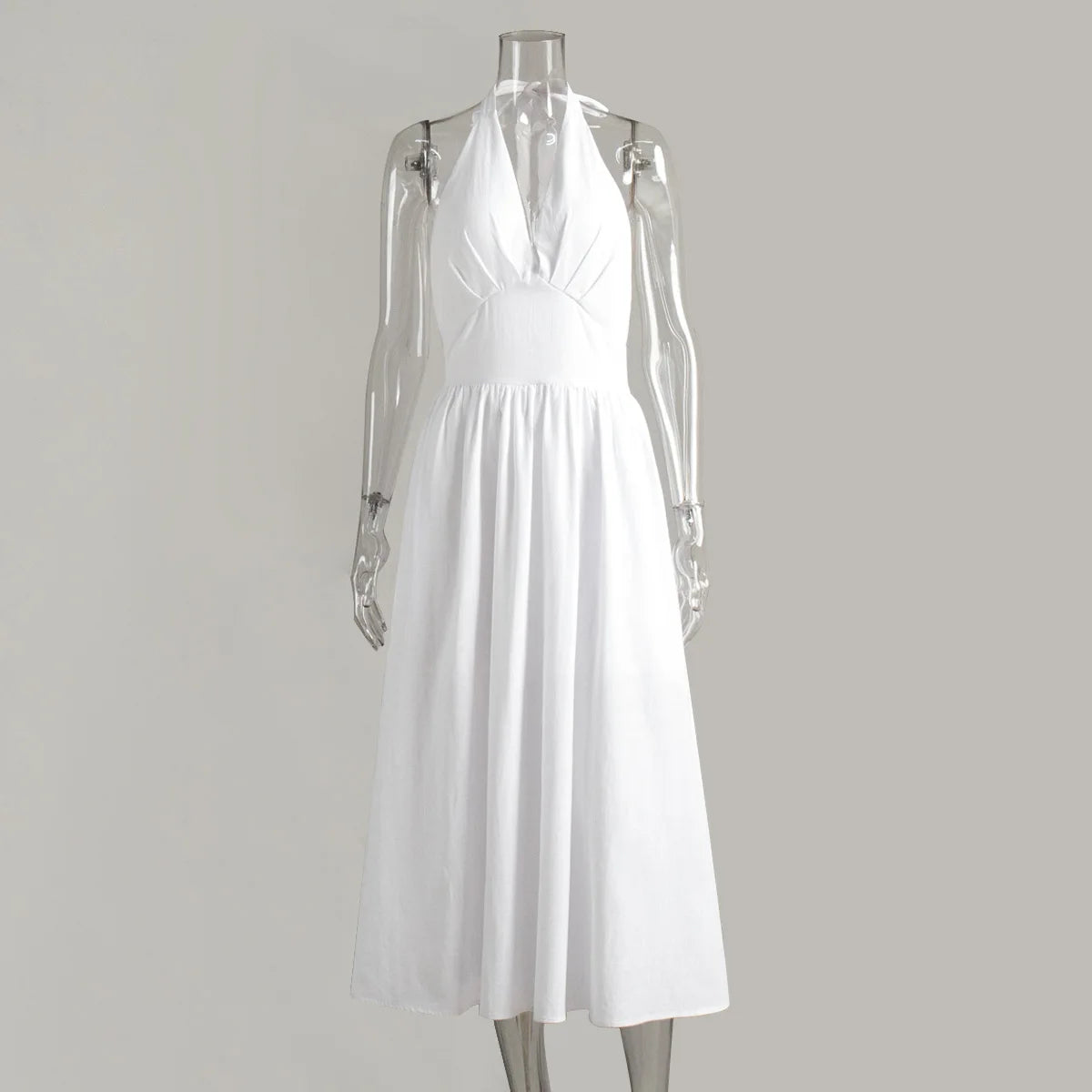 Vestido Longo sem Alças Casual com Decote - Ivanna