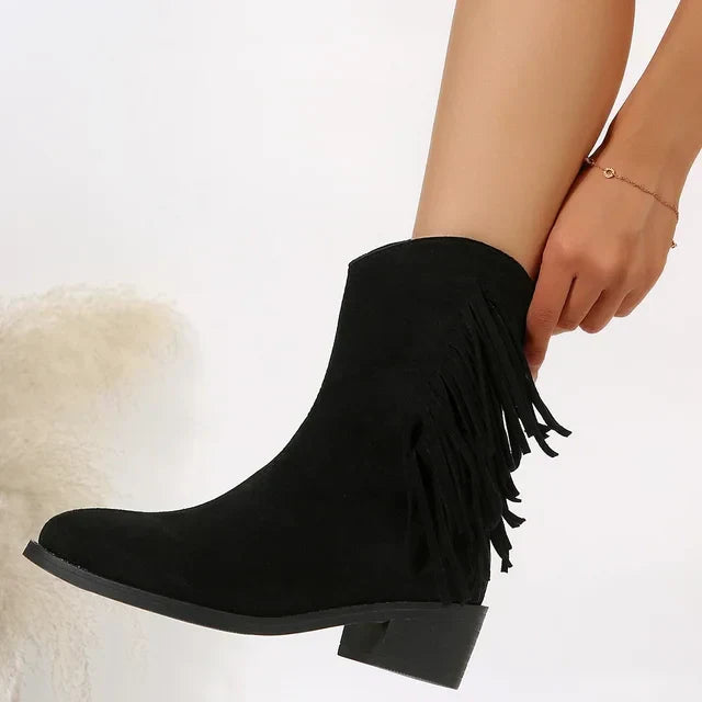Bota Feminina de Inverno em Couro - Jasmine