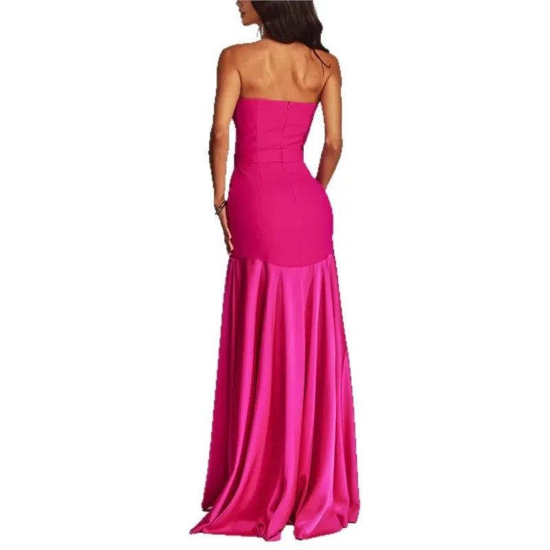 Vestido Longo Elegante sem Alças - Leonora