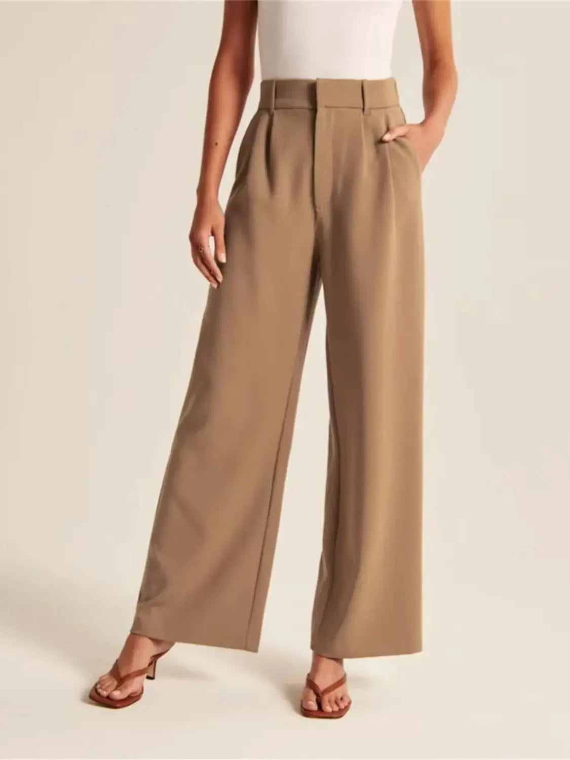 Calça Feminina Alfaiataria Cintura Alta - Violeta