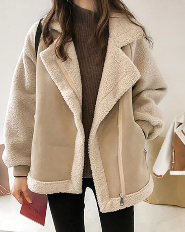 Casaco Feminino de Camurça e Pelinhos - Willians