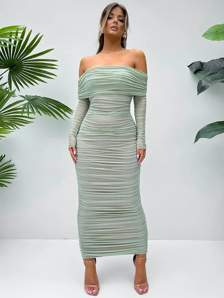 Vestido Feminino Longo Sexy Elegância para Ocasiões Especiais - Isla