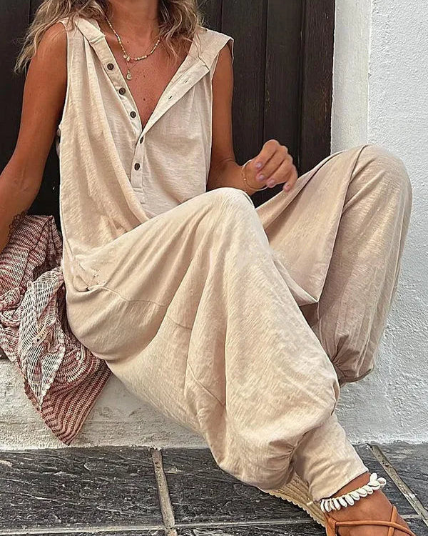 Macacão Feminino Decote em V - Rosalind