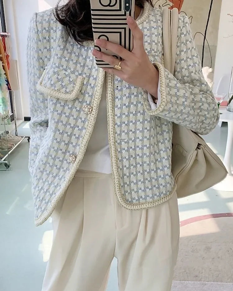 Jaqueta Feminina Vintage Xadrez - Bianca