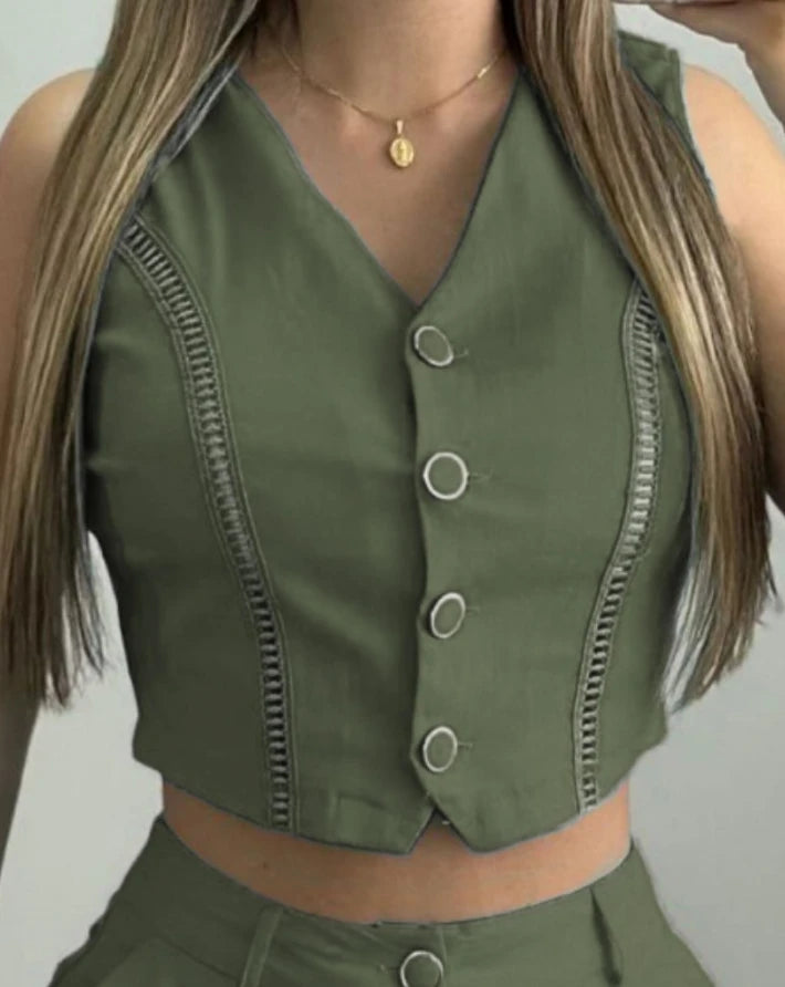 Conjunto Feminino com Decote V - Elowen