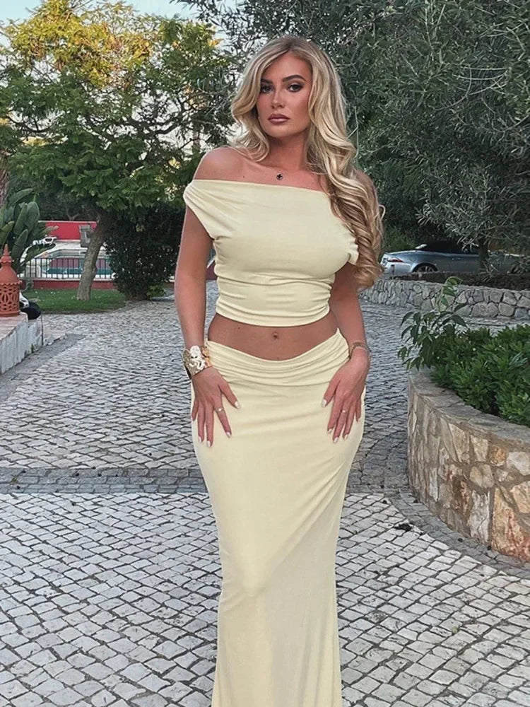 Vestido Longo Slim sem Mangas Elegante - Una
