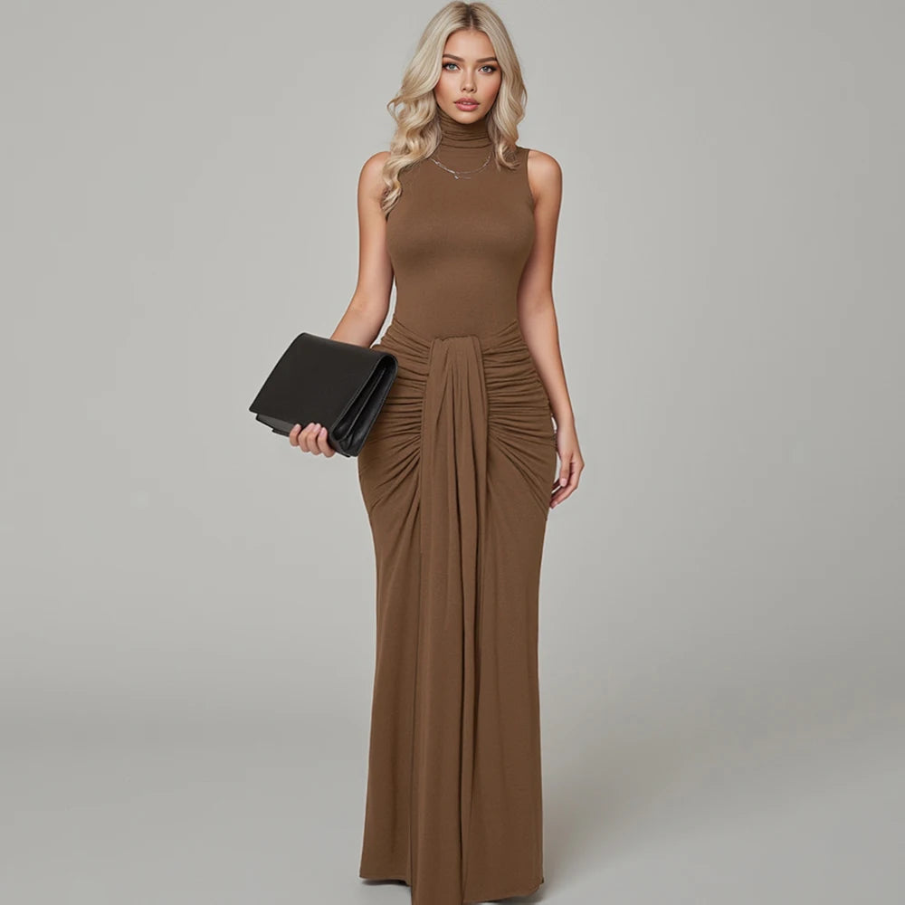 Vestido Longo Elegante sem Mangas - Isolde