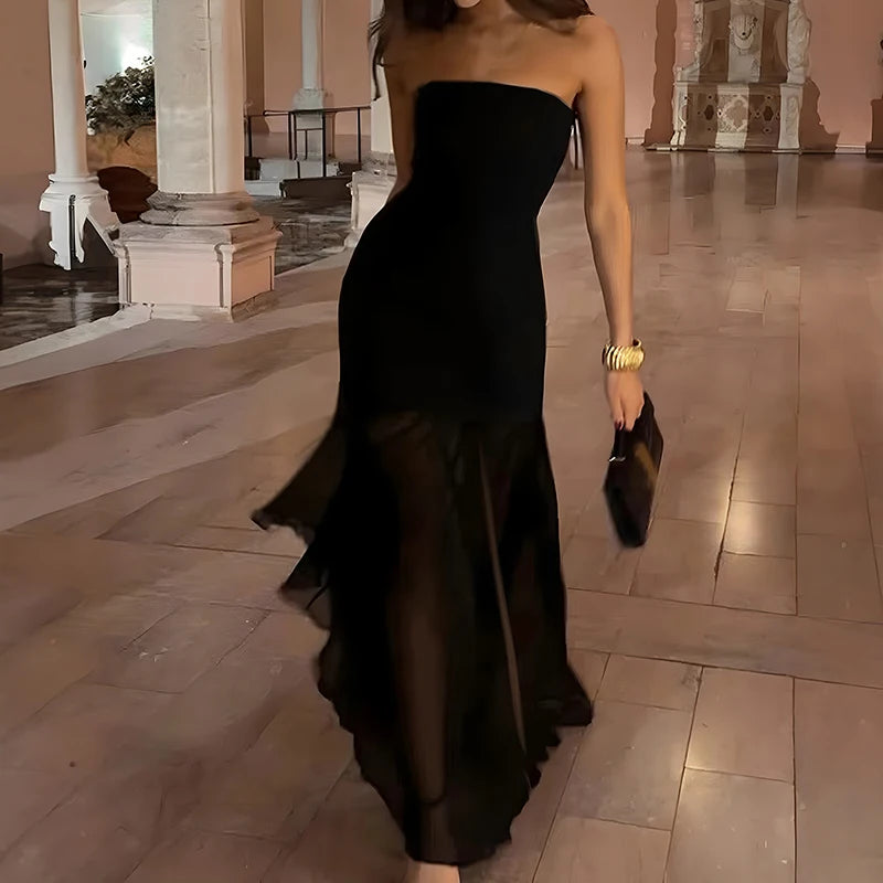 Vestido Longo Midi sem Mangas - Yelena
