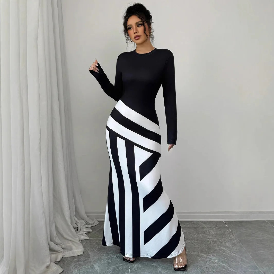 Vestido Longo Casual com Manga Longa - Maeve