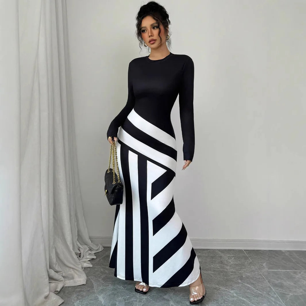 Vestido Longo Casual com Manga Longa - Maeve