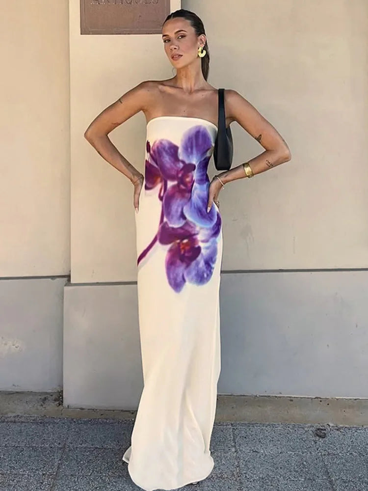 Vestido Longo com Estampa Floral - Ursuline