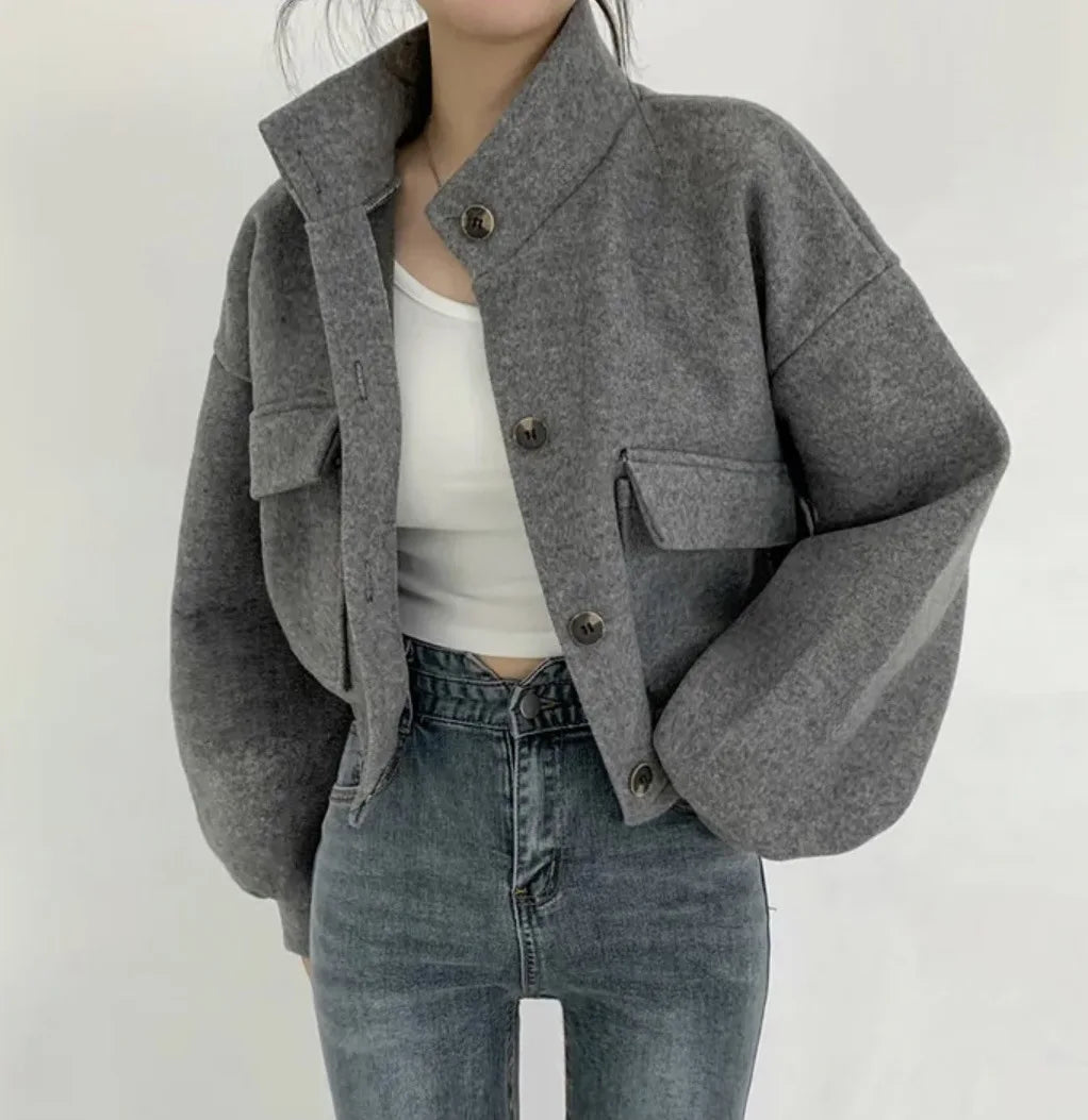 Casaco Elegante Feminino em Lã para o Inverno – Sofia