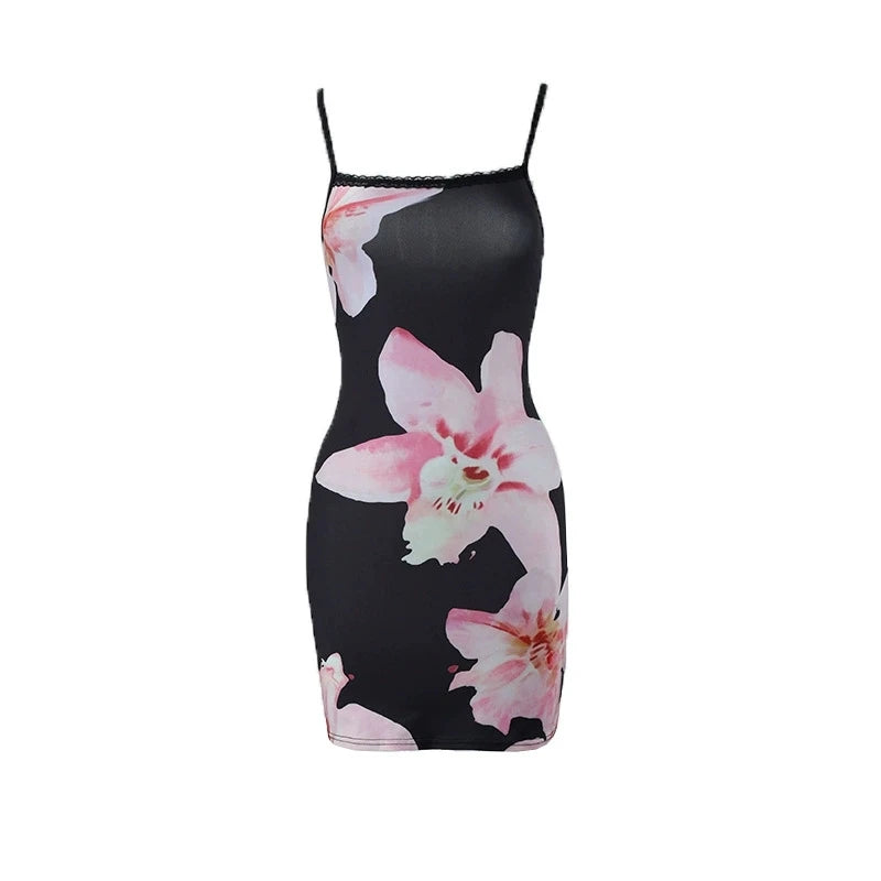 Vestido Curto Elegante com Estampa Floral - Ivanna