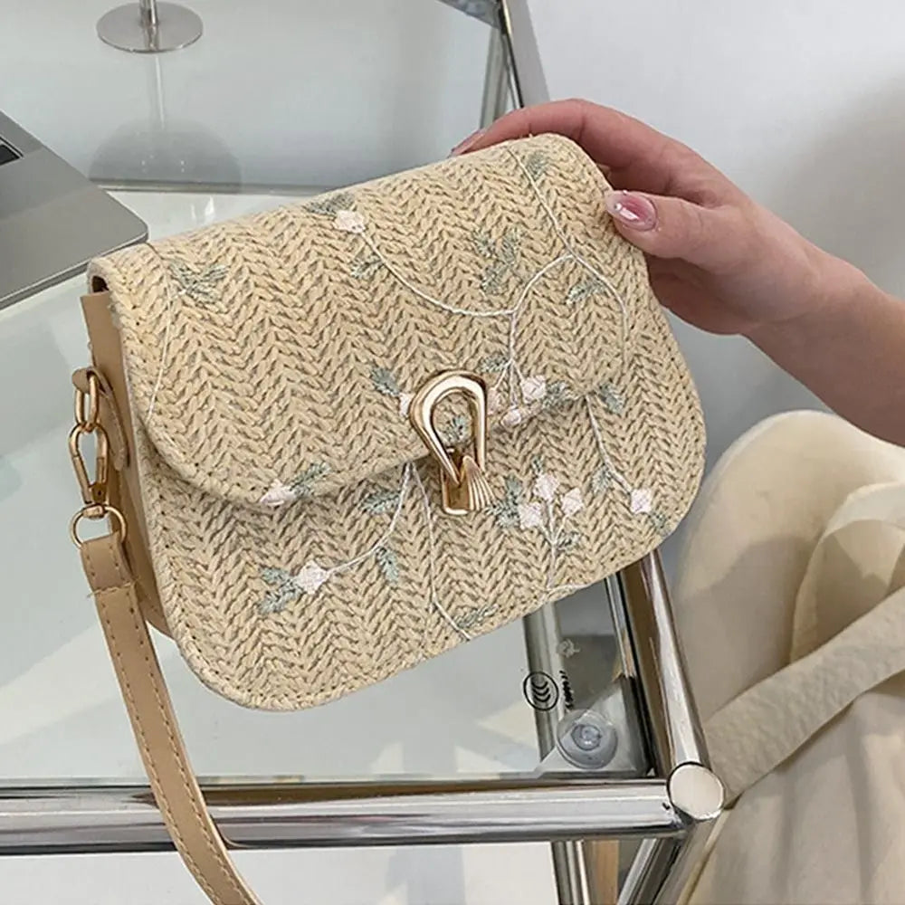 Bolsa Feminina de Palha - Glicínia