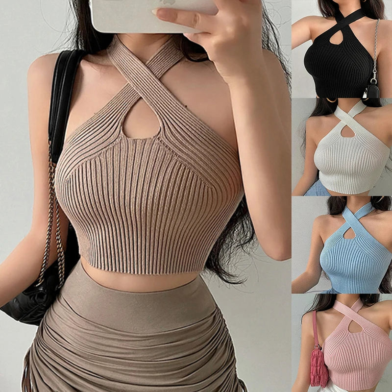 Cropped Feminino Decote em V - Melisande