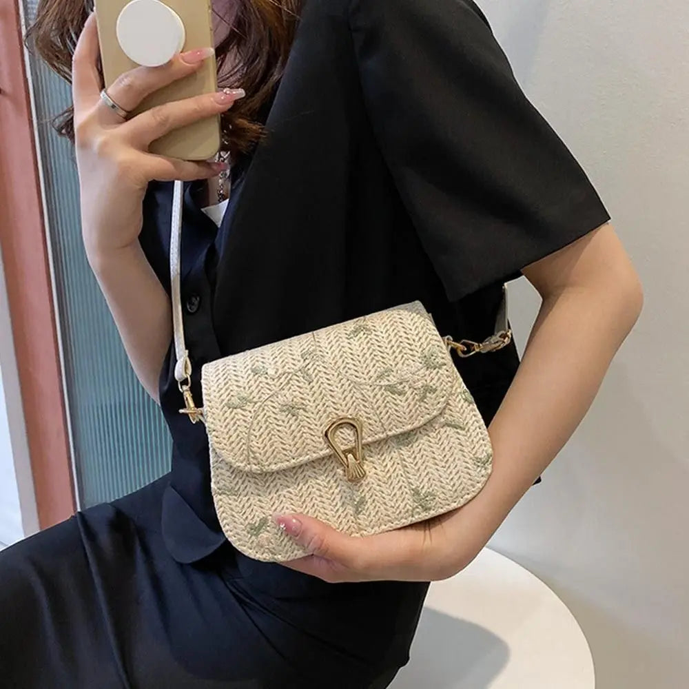 Bolsa Feminina de Palha - Glicínia