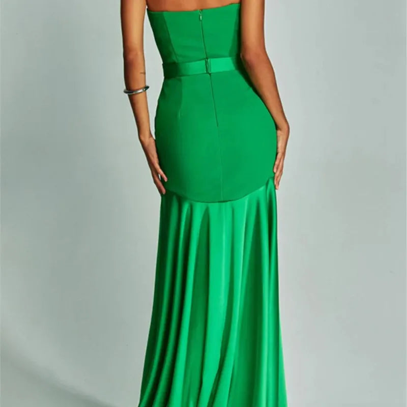 Vestido Longo Elegante sem Alças - Leonora