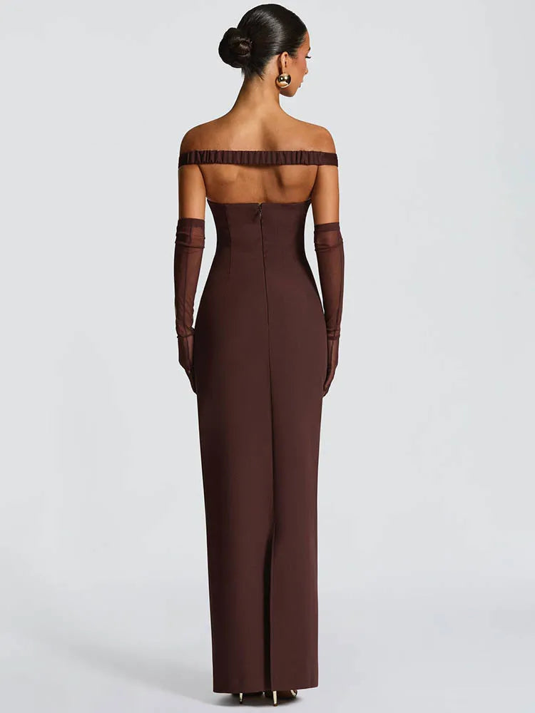 Vestido Longo com Manga sem Alças - Belen