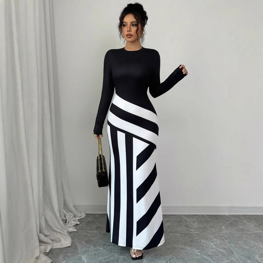 Vestido Longo Casual com Manga Longa - Maeve