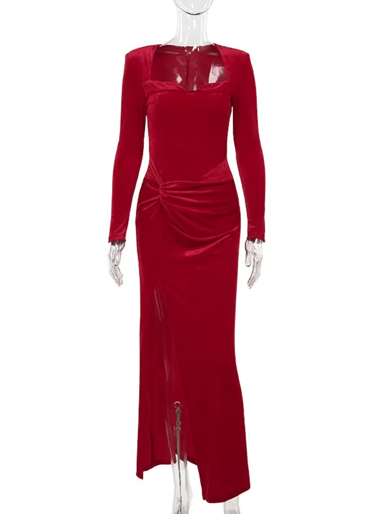 Vestido Longo Manga Comprida - Mireya