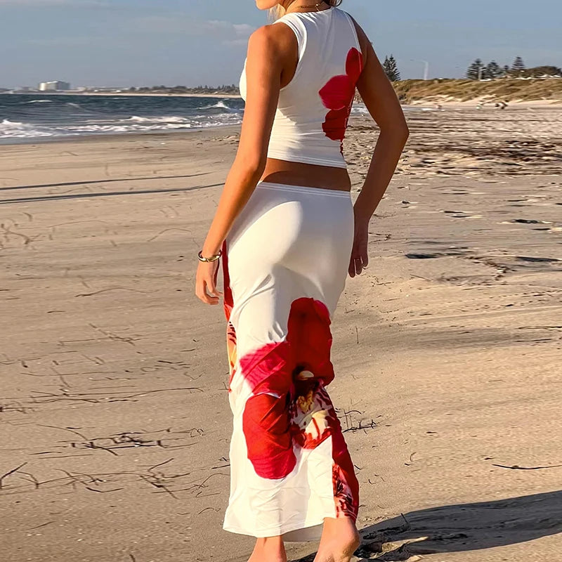 Vestido Longo com Estampa Floral - Beatrix