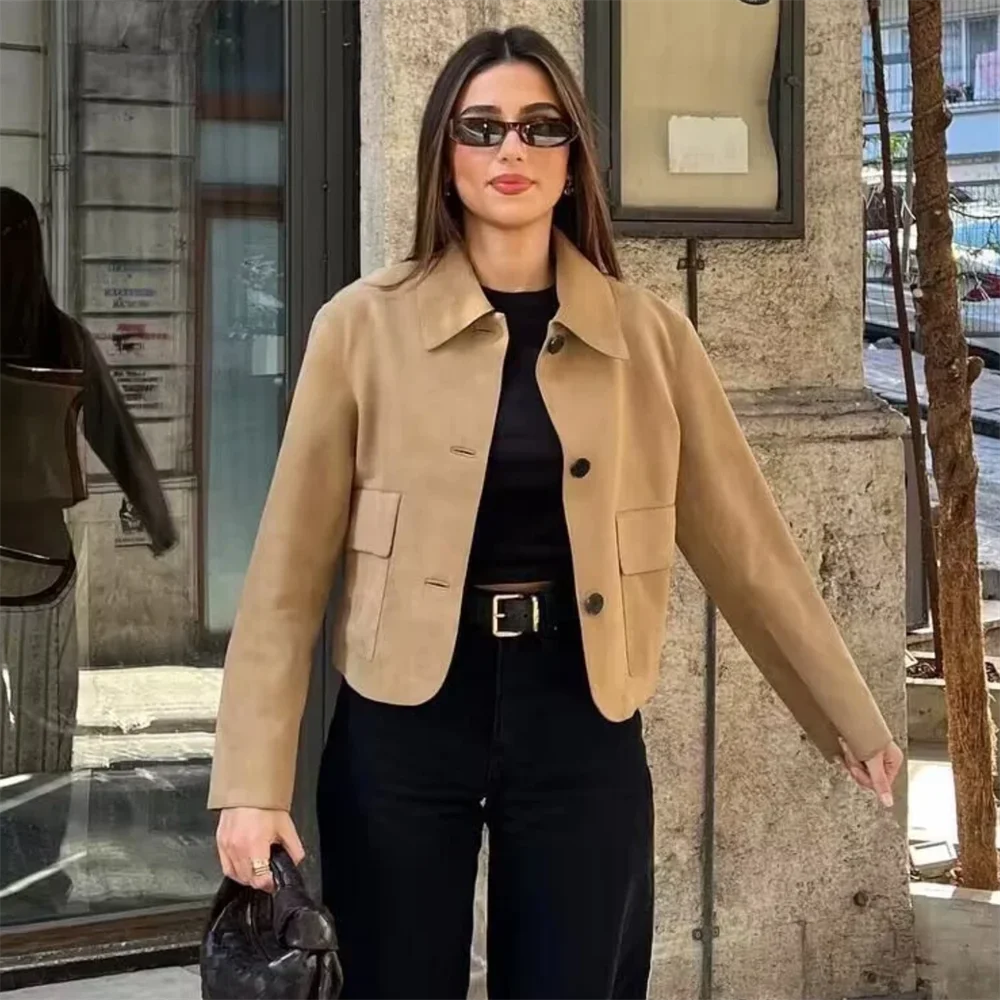 Jaqueta Feminina em Camurça Casual - Paloma