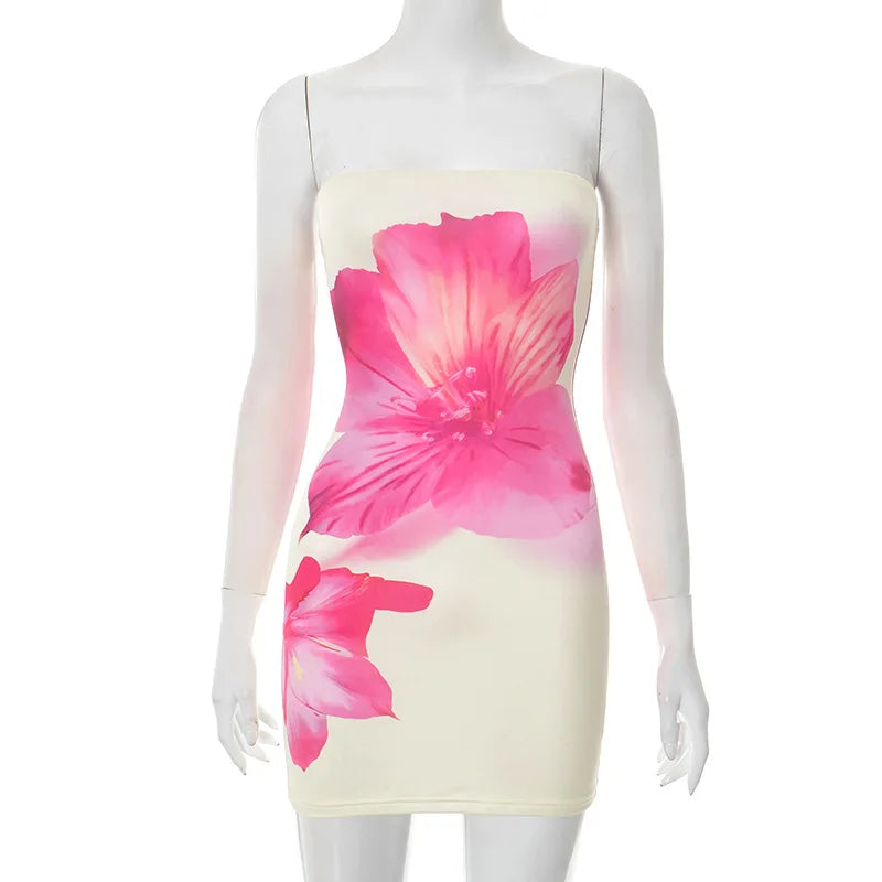 Vestido Curto Elegante com Estampa Floral - Xiomara