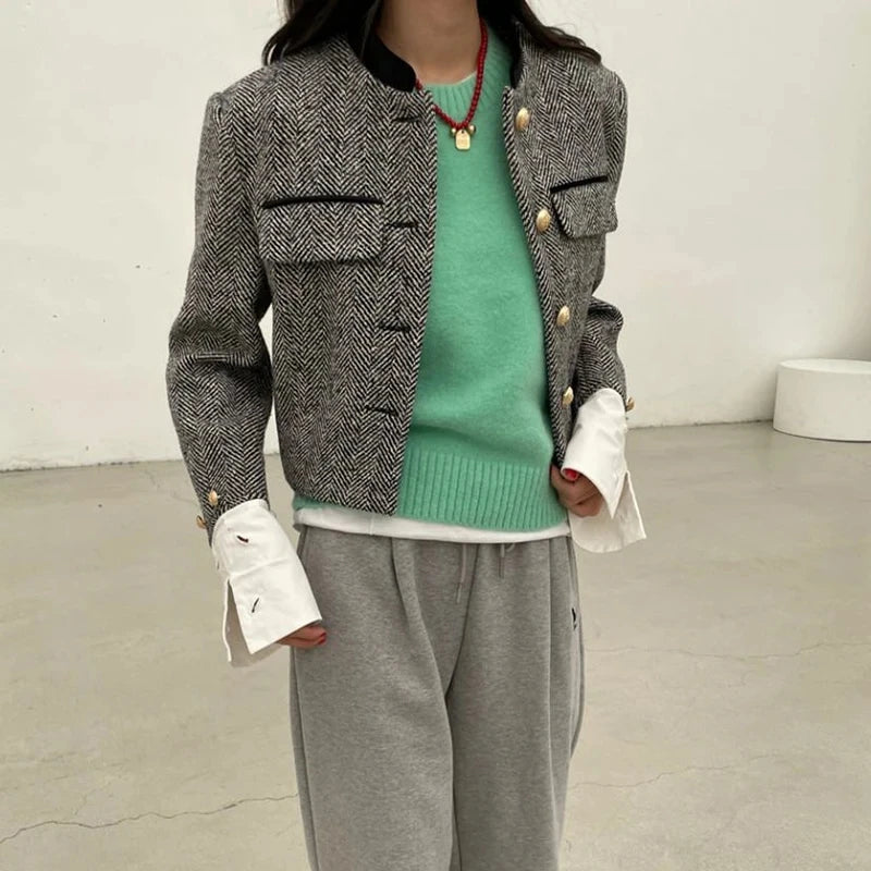 Jaqueta Feminina Xadrez - Mode