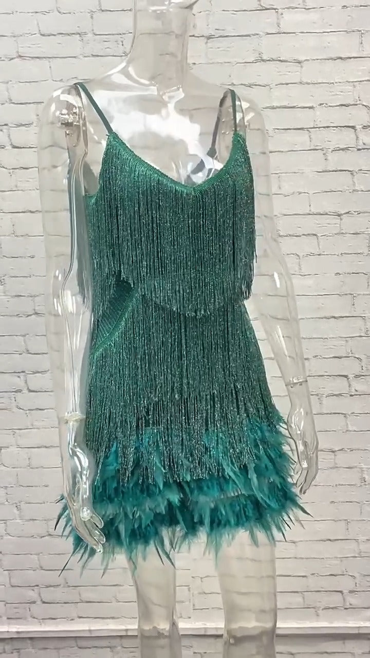 Vestido Feminino Com Franjina - Olivia + Brinde Exclusivo