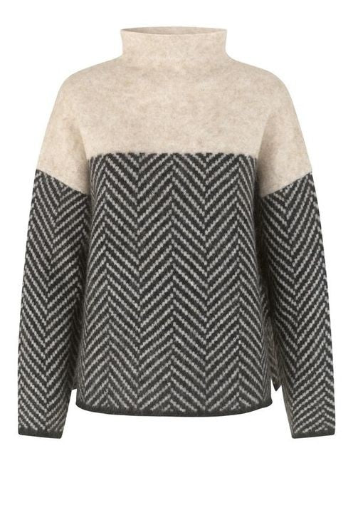 Suéter Feminino Contraste Gola Alta - Luana