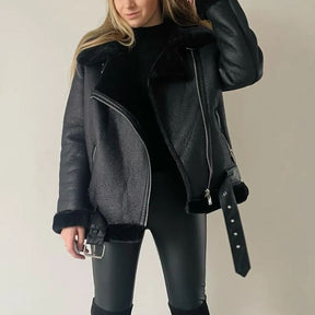 Jaqueta Feminina de Couro Legitimo - Velvet + Brinde Exclusivo