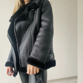 Jaqueta Feminina de Couro Legitimo - Velvet + Brinde Exclusivo