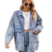 Jaqueta Feminina Jeans Manga Longa - Manuela