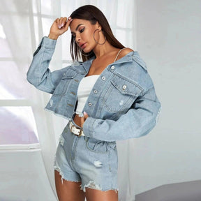 Blusa Feminina Jeans - Elegant