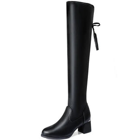 Bota Feminina de Inverno Em Couro Ecológico - Blossom